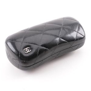 Chanel Black Quilted Leather Eyeglass Case